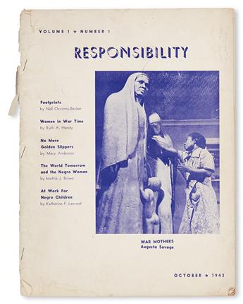 (WOMENS STUDIES.) HANDY, RUTH AVERY. Broken run of Responsibility, the official organ of the National Association of Negro Business an